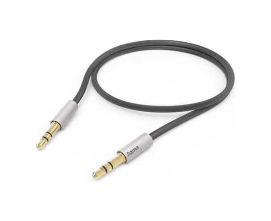 Hama AluLine, 3.5mm - 3.5mm, 0,5 m, silver/black - Cable Проводa