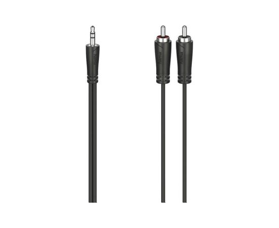 Hama Audio Cable, 3.5 mm - 2 RCA, 1,5 m, black - Cable Dažādi vadi