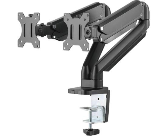 Deltaco Dual Gas Spring, 17"-32", 8 kg, 2 monitors, black - Monitor Desk Mount Крепления для телевизоров
