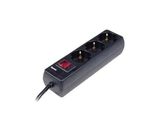 Hama Power Strip, 1.4 m, 3 sockets, black - Power strip Strāvas pagarinātāji