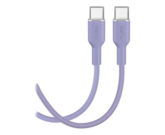Puro Soft, USB-C / USB-C, 1,5 m,  lavender blue - Cable Data USB kabeļi