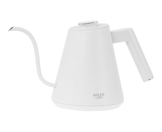 Adler Kettle AD 1349w Electric 1100 W 1 L Stainless Steel 360° rotational base White Tējkannas (elektriskās)
