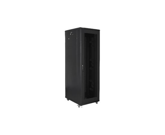 Lanberg Rack cabinet 19" free-standing 42U/800x800 (flat pack) with mesh door FF01-8842-23B Black Serveri un to komponentes