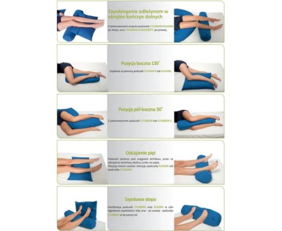 Aston Bed positioning cushion U-crescent in silicone fibre Blue Jaunumi - Sports