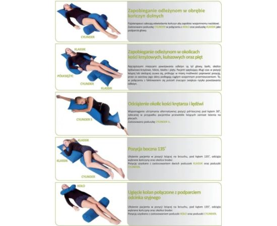 Aston Bed positioning cushion U-crescent in silicone fibre Blue Jaunumi - Sports