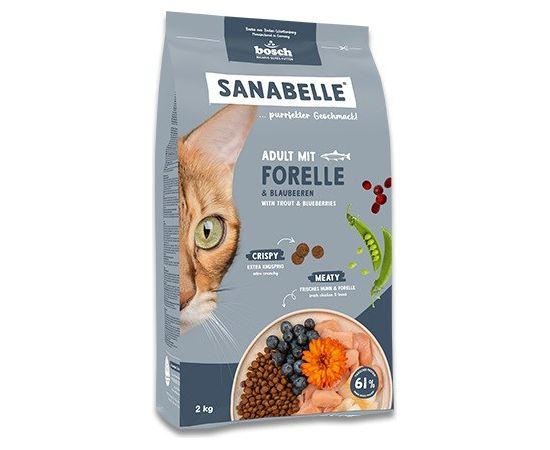 BOSCH Sanabelle Adult Pstrąg 2kg Kaķu sausā barība