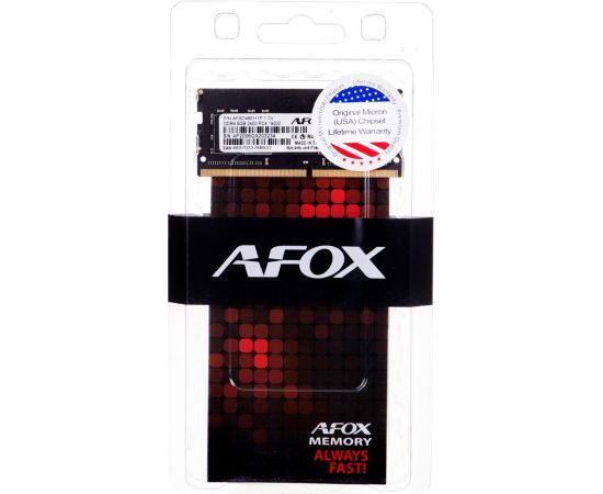 AFOX DDR4 8G 2400 SO DIMM memory module 8 GB 1 x 8 GB 2400 MHz RAM Operatīvā atmiņa