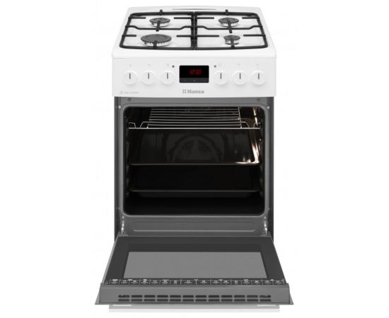 Hansa FCMW59229H Gāzes plīts ar elektrisko krāsni 50cm Balta Gāzes Plītis