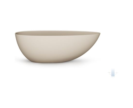 PAA Bella Ovo Brīvi Stāvoša Akmens Masas Vanna Bēša Из каменной массы