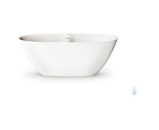 PAA Perla 160 Brīvi Stāvoša Akmens Masas Vanna Matēti Balta Крупная бытовая техника