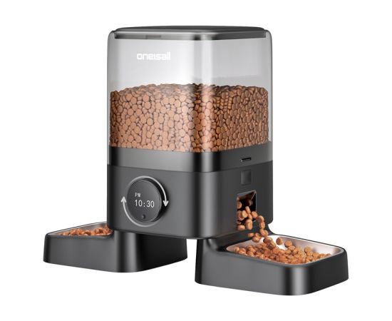 Double Intelligent Feed Dispenser 5L Oneisall PF09 Viedās iekārtas un piederumi