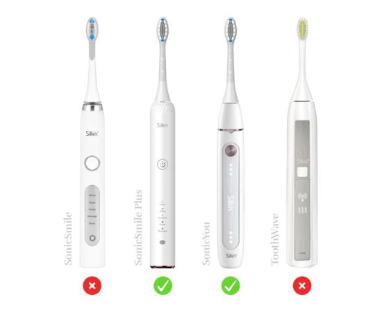 Silkn SonicYou Refill Brush Heads Family Pack (4 pcs) Black Soft (SYR4PEUZS001) Uzgaļi elektriskajām zobu birstēm