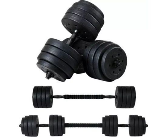 Funfit Hantle Bitumiczne 40 kg Zestaw 4w1 + uchwyty Jaunumi - Sports