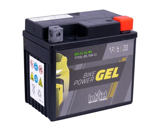 113 x 70 x 105 - + Intact Bike Power GEL 12V 4Ah(c20) 70A(EN) CTX5L-BS EAN4250227524056 Akumulatori