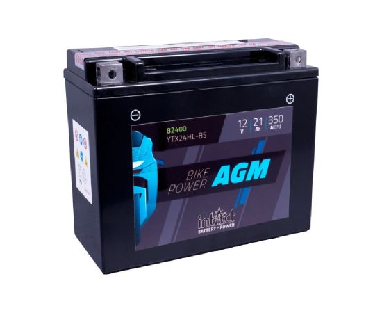 205 x 87 x 162 - + Intact Bike Power AGM 12V 21Ah(c20) 350A(EN) CTX24HL-BS EAN4250227523233 Akumulatori