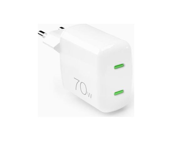 Puro MiniPro GaN Wall Charger, USB-C, 70W, white - Charger Telefonu lādētāji 220v