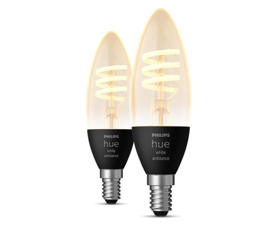 Philips Hue White Ambiance, E14, filament, white, 2 pcs - Smart light Viedās lampas un spuldzes