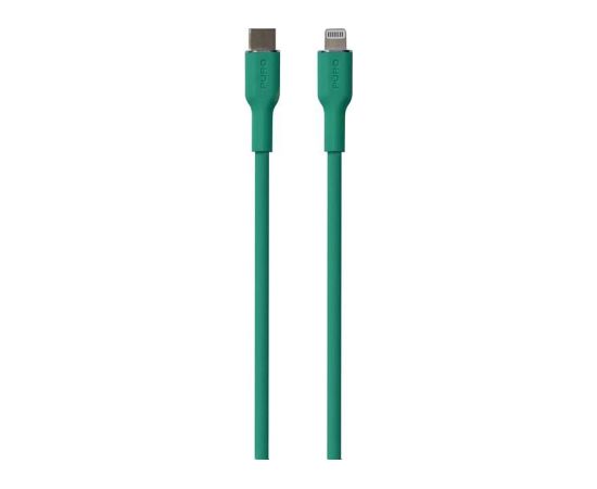 Puro SOFT, USB-C, Lightning, 1,5 m, green - Cable Data USB kabeļi