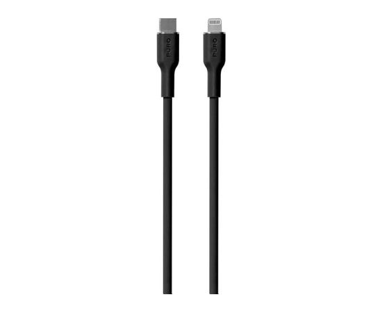 Puro SOFT, USB-C, Lightning, 1,5 m, black - Cable Дата USB-кабели
