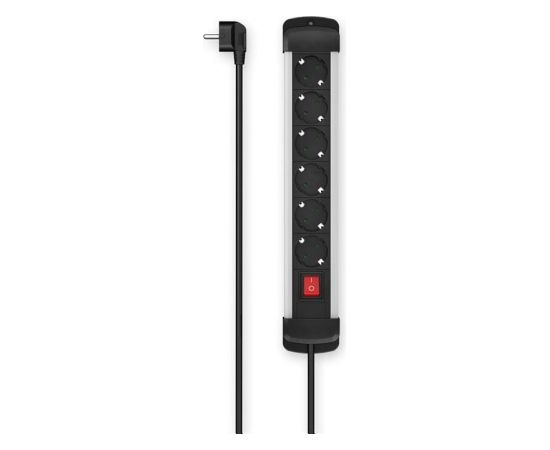 Hama Power Strip, 3m, aluminium - Extension cord Strāvas pagarinātāji