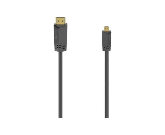 Hama High Speed ​​HDMI 2.0b - HDMI micro, 1,5 m, dark gray - Cable HDMI vadi