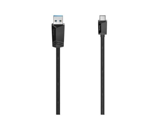 Hama Essential Line, USB-A 3.2 - USB-C, 3A, 1,5 m, black - Cable Data USB kabeļi