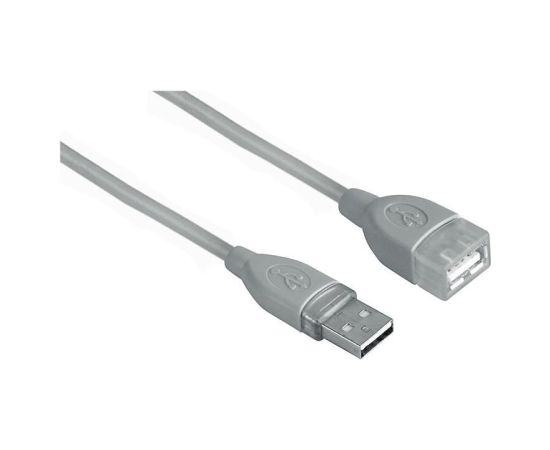 Hama USB 2.0 Extension Cable, 3 m, gray - USB extension cable Dažādi vadi