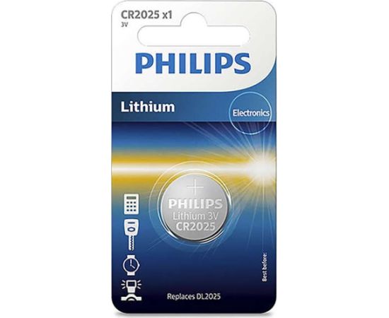 Philips Lithium, CR2025, 3V - Battery Батарейки, аккумуляторы