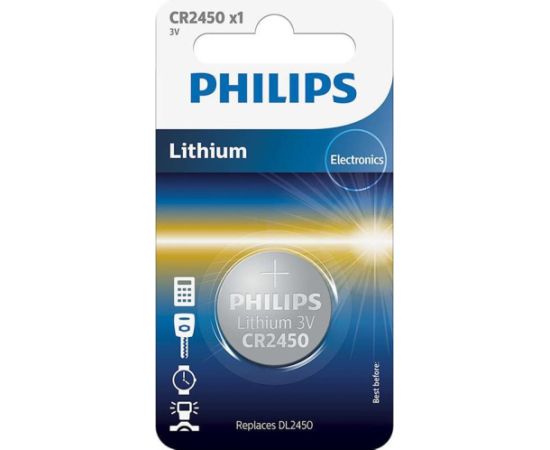 Philips Lithium, CR2450, 3V - Battery Батарейки, аккумуляторы
