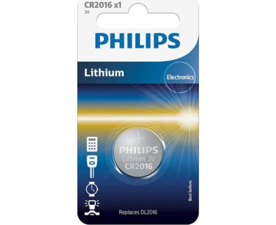 Philips Lithium, CR2016, 3V - Battery Батарейки, аккумуляторы