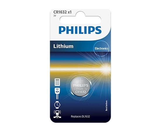 Philips Lithium, CR1632, 3V - Battery Батарейки, аккумуляторы
