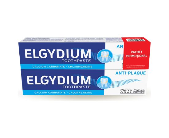 Set Duo, Elgydium, Elgydium, Anti-plaque, Toothpaste, 2 pcs, 75 ml Zobu pastas un mutes dobuma skalojamie līdzekļi
