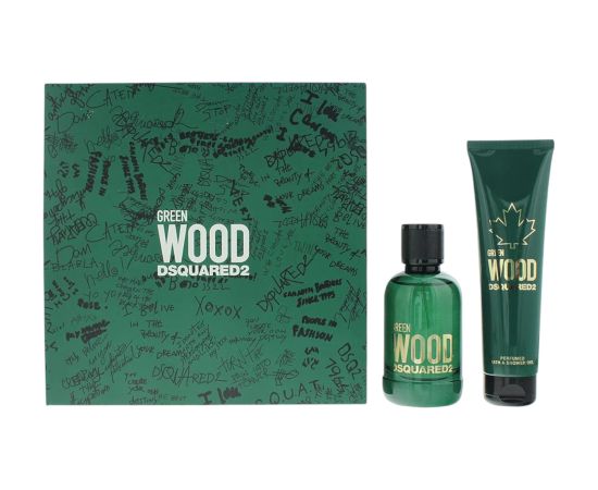 Dsquared2 Set Dsquared 2: Green Wood, Eau De Toilette, For Men, 100 ml + Green Wood, Shower Gel, All Skin Types, 150 ml Парфюмерные наборы