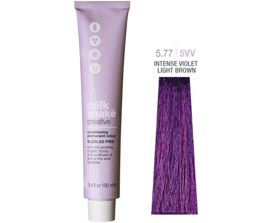 Milk Shake, Creative, Permanent Hair Dye, 5.775VV Intense Violet Light Brown, 100 ml Уход за волосами