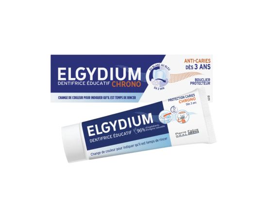 Elgydium, Tandpasta Chrono, Fluorinol, Cavity, Toothpaste, 50 ml Zobu pastas un mutes dobuma skalojamie līdzekļi