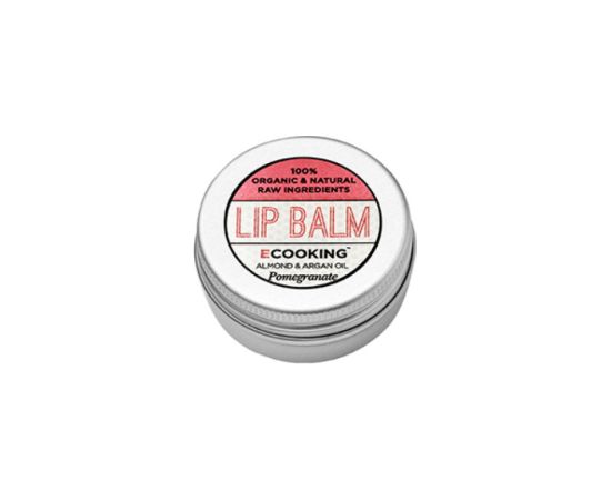 Ecooking, Ecooking, Organic Argan Oil, Hydrating, Lip Balm, Pomegranate, 15 ml Lūpu krāsas, spīdumi, balzāmi