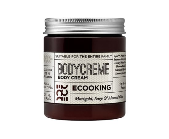 Ecooking, BodyCreme, Almond Oil, Moisturizing, Body Cream, 250 ml Ķermeņa kosmētika