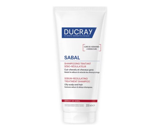 Ducray, Sabal Argeal, Hair Treatment Shampoo, Sebum Control, For Oily Hair, 200 ml Šampūni