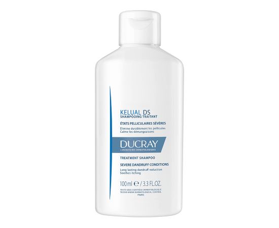 Ducray, Kelual DS, Hair Treatment Shampoo, Antifungal, Anti-itch, Soothing, For Dry/Flaky Scalp, 100 ml Šampūni