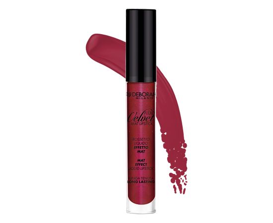 Deborah, Fluid Velvet, Matte, Liquid Lipstick, 50, Cherry, 4.5 g Помады, блески, бальзамы