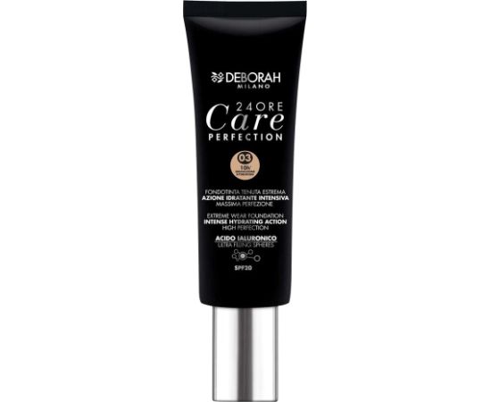 Deborah, 24 Ore Care Perfection, Hydrating, Liquid Foundation, 03, Sand, SPF 20, 30 ml *Tester Dekoratīvā kosmētika