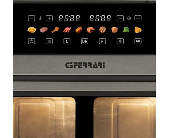 G3ferrari G3 Ferrari G10223 fryer Double 12 L Stand-alone 2200 W Hot air fryer Black, Stainless steel Elektriskie Grili