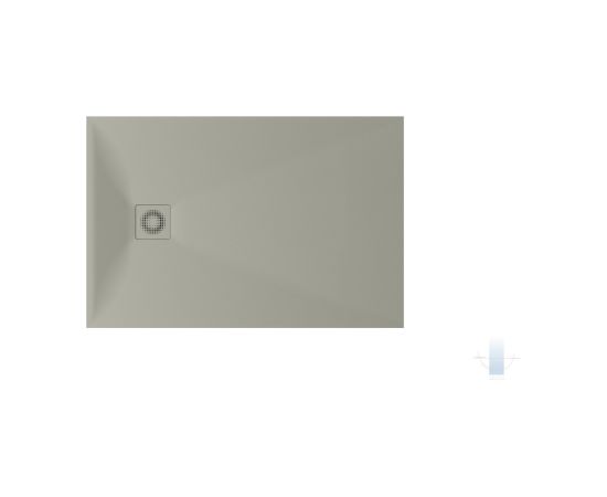 PAA Lettera 80x120 Akmens Masas Dušas Paliktnis Pelēks Крупная бытовая техника