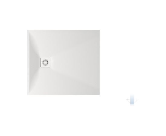 PAA Lettera 90x100 Akmens Masas Dušas Paliktnis Balts Крупная бытовая техника