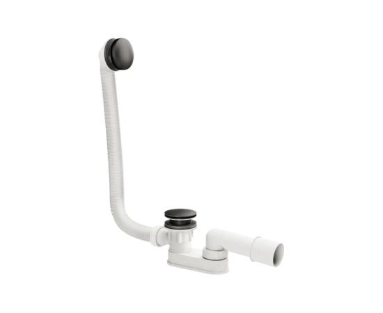 PAA Sifons akmens masas vannai plastmasas ar melnu noplūdes vāciņu Jaunumi Sadz. tehnika