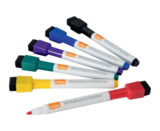 Marķieris tāfelei NOBO Mini, 6 gab., asorti Piederumi tāfelēm