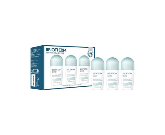 Biotherm Deo Pure Trio Woman - Sada kuličkových deodorantů 75ml Ķermeņa kosmētika