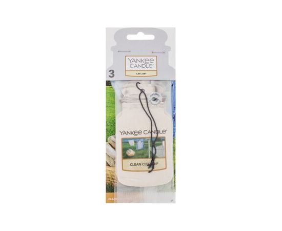 Yankee Candle Clean Cotton Classic Car Jar - Paper car tag 3.0ks Smaržas - NESAKĀRTOTS