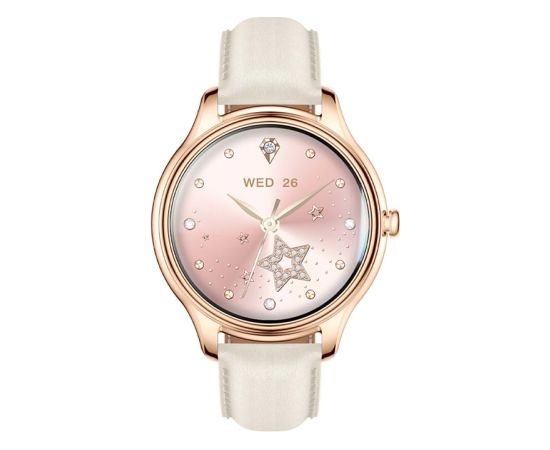 Smart Watch COLMI L28 (Gold + Gold leather strap) Smart-Watch Pulksteņi