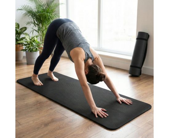 Funfit Hantle Bitumiczne 30 kg Zestaw 2x15kg z długim gryfem Jaunumi - Sports